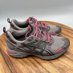 ASICS Gel Enduro 6 Womens Size 6 Running Athletic Shoes Black Gray Pink Trail